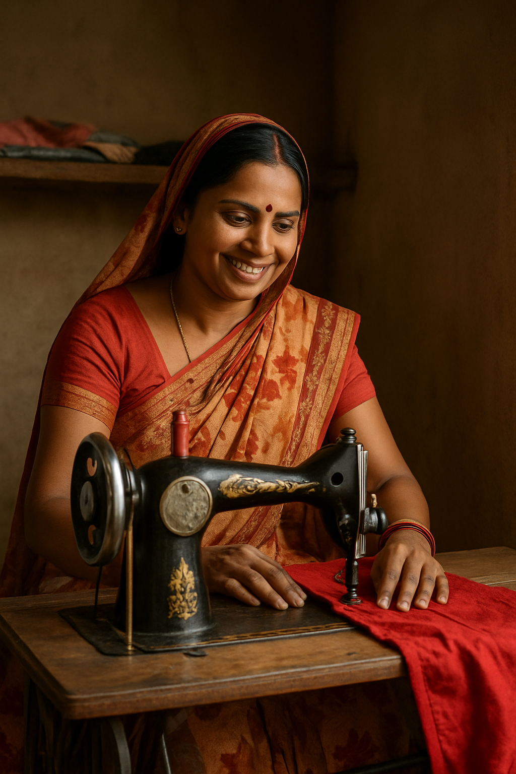 Radha Devi, a beneficiary of the women empowerment program